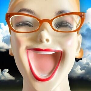 Red SELIMA OPTIQUE FULVIA P16 Cat Eye Reading Eyeglasses Frame 2012 Needs Lens